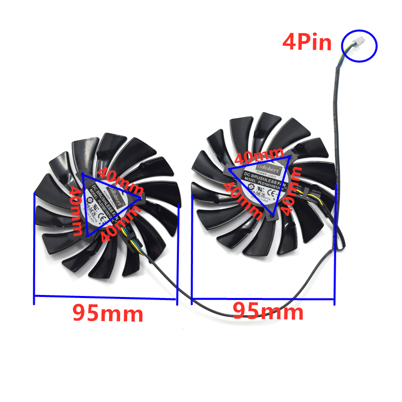 2Pcs 95mm PLD10010S12HH Video  - Cpu Fan review and price